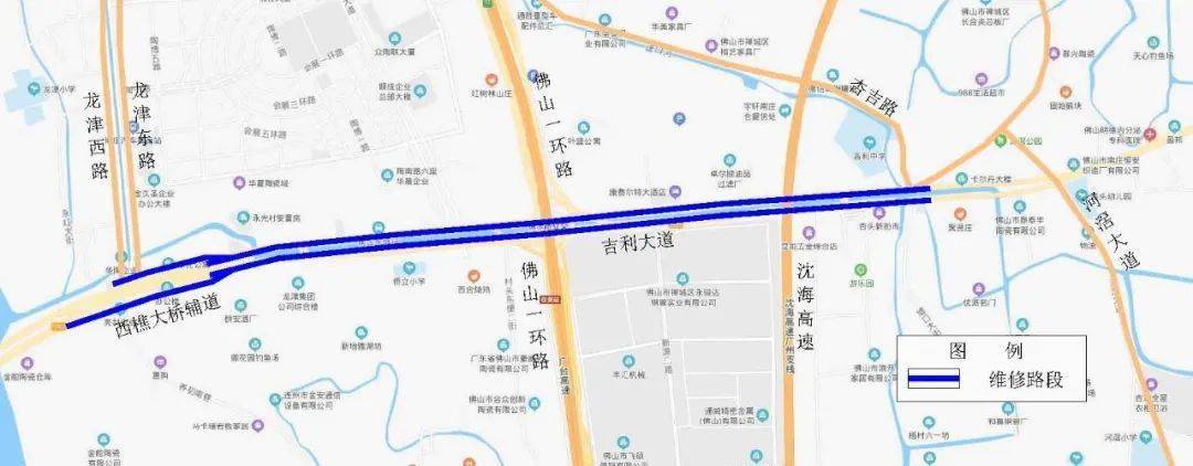 绕行路经规划路线,安全行驶季华西路,魁奇路西延线辅道,石南大桥,吉利