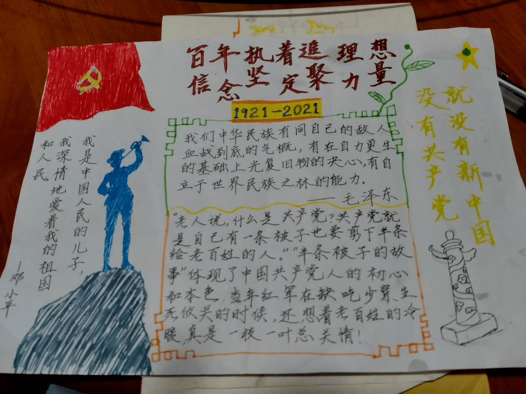 【学院动态】通信与电子学院举办"学党史,强信念,跟党走"主题手抄报