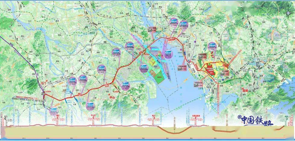 横跨珠江口的深江铁路要来了