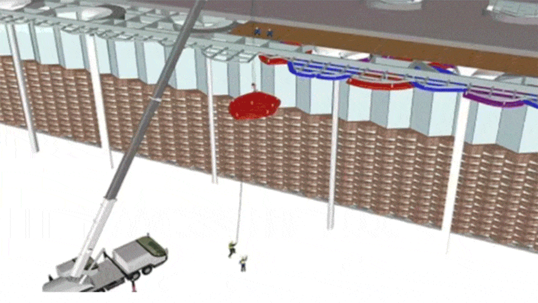 屋面提升顺利完成 新的工期,新的征程 封顶后,项目转入 玻璃幕墙施工