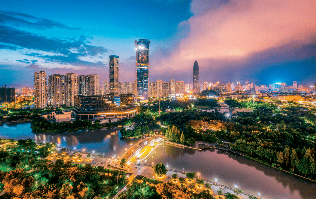 温州市区夜景.图/视觉中国