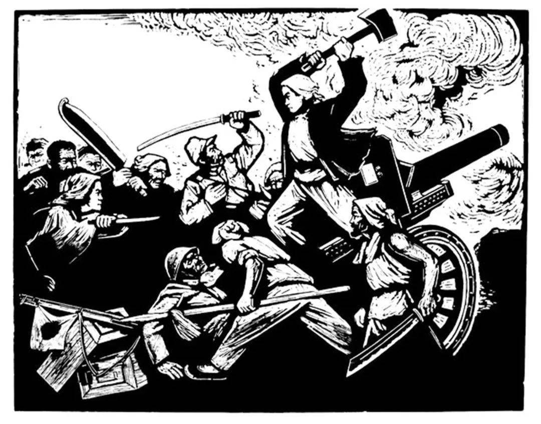 庆祝中国共产党成立100周年▏不忘初心再现经典红色经典版画作品复刻
