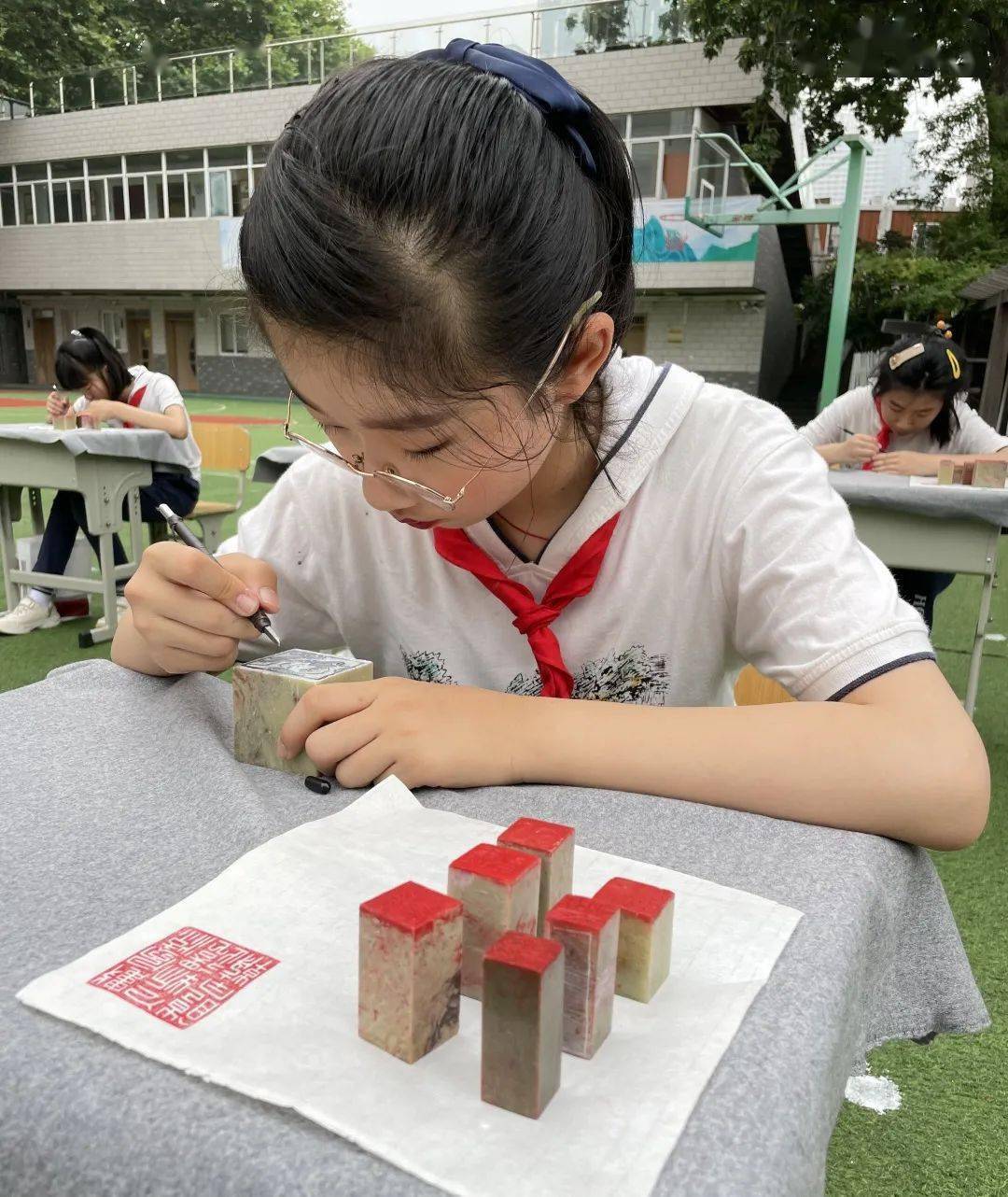 央小61党建中央路小学书法篆刻社团庆祝中国共产党成立100周年