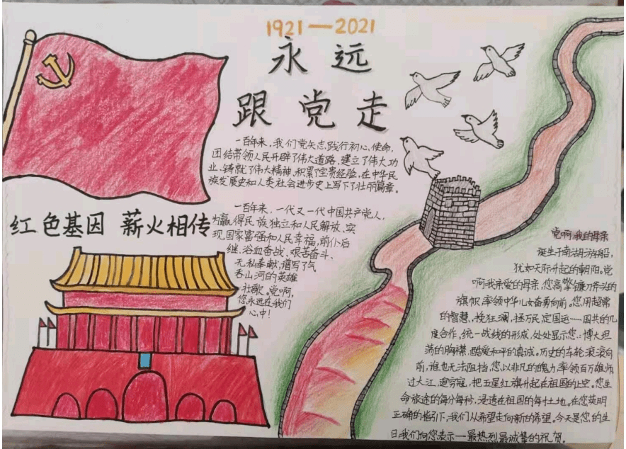 红领巾跟党走|团市委,市少工委组织开展"庆祝建党100周年"手抄报评比