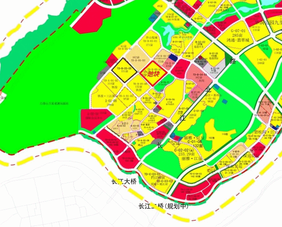 这宗地整体  占地约 157 亩,是由两个地块共同构成,它们的用地性质并