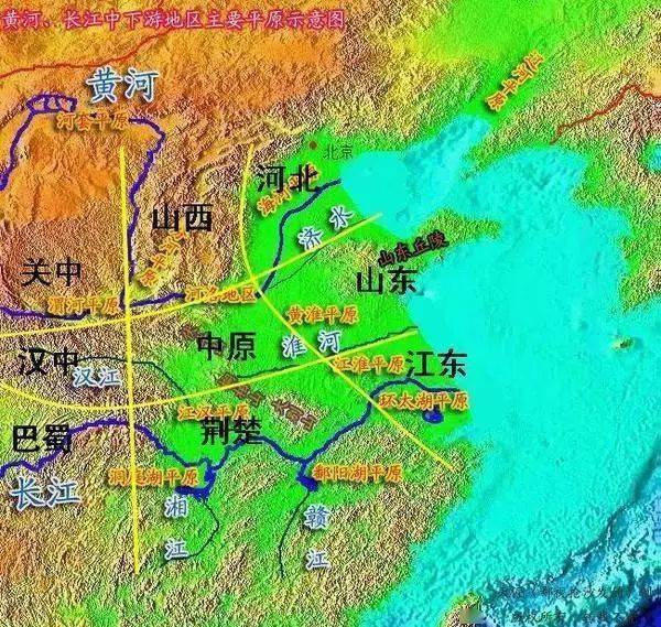 在此需要说明的是,历史书中的"中原"有时还包括黄河中下游地区,含今"