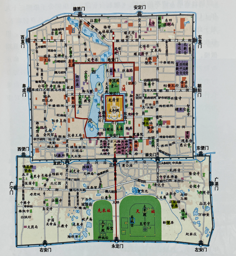 清乾隆时期北京城图