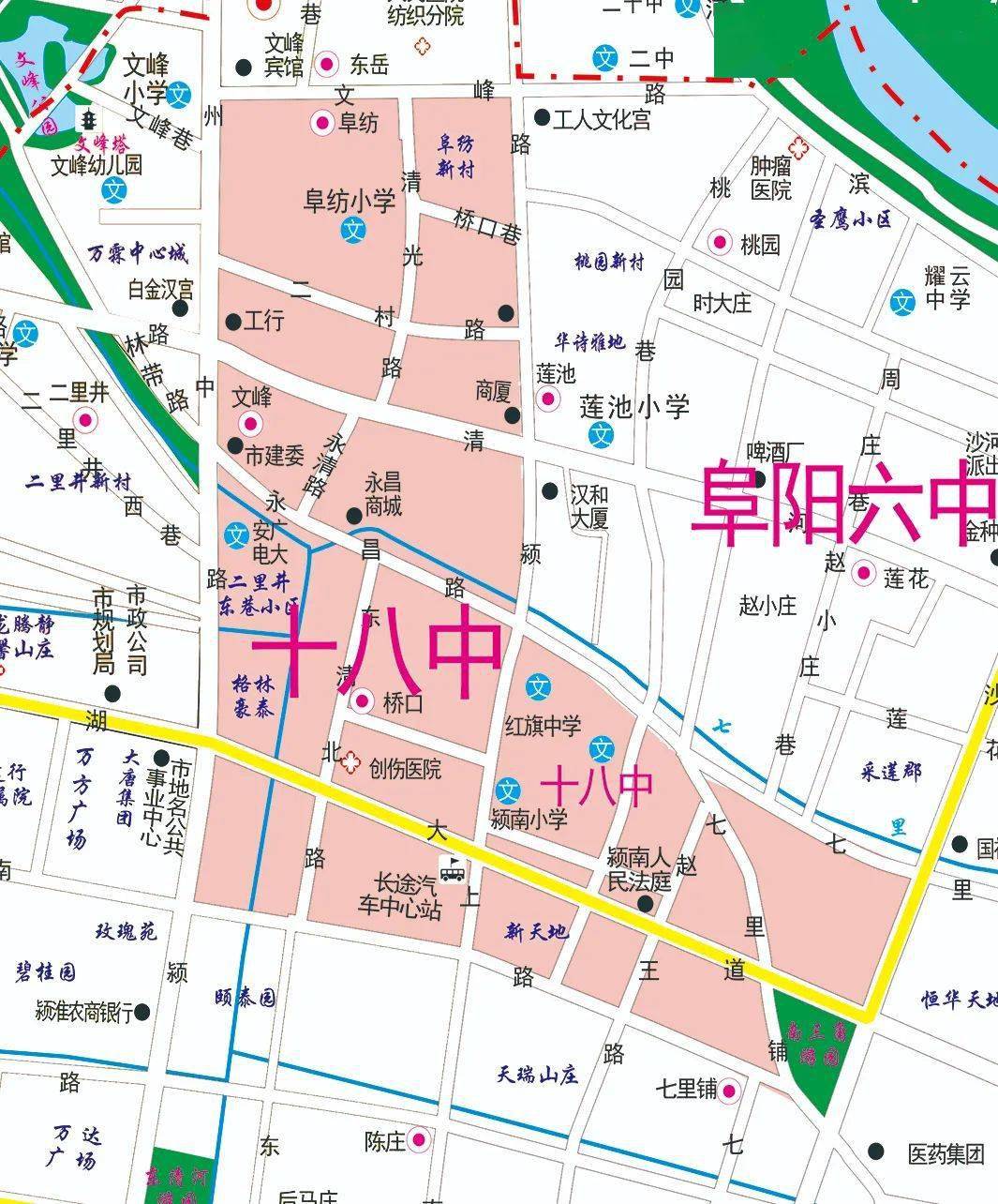 高清大图阜阳中小学学区划分小区住户可自查