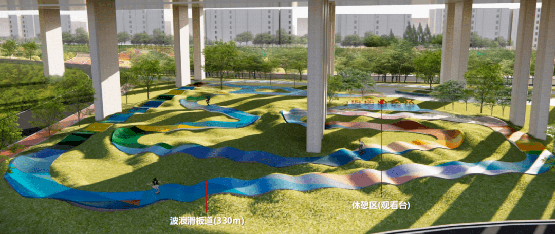 极限运动公园休闲天地佛山一环桥下空间超级变变变