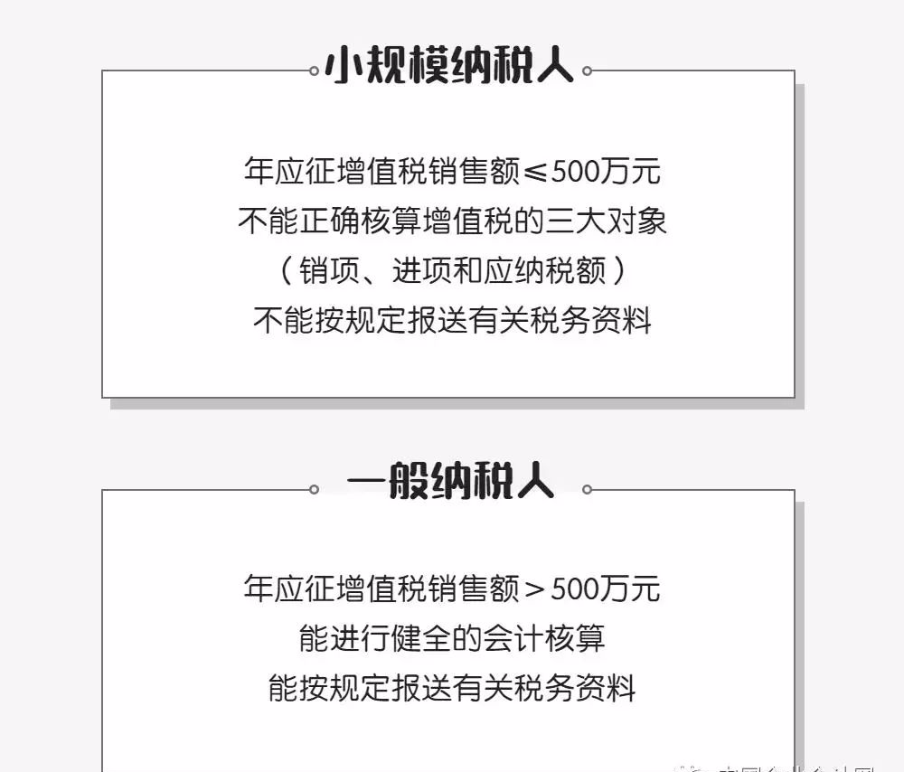 小规模纳税人和一般纳税人有何区别?一文看懂!