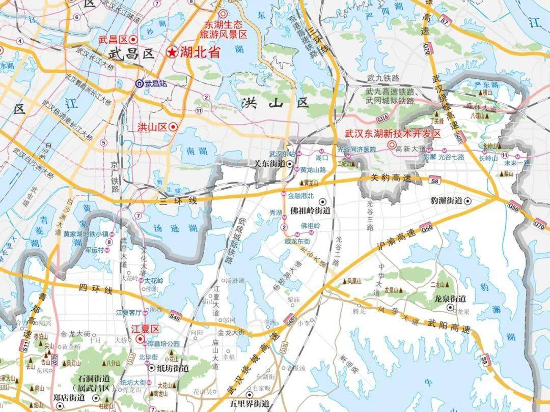2021年江夏区地图发布_武汉市
