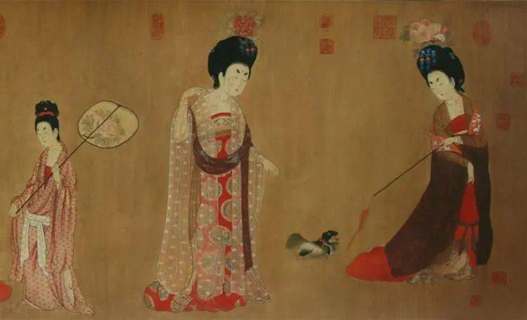 烨子说100幅中国画周昉簪花仕女图