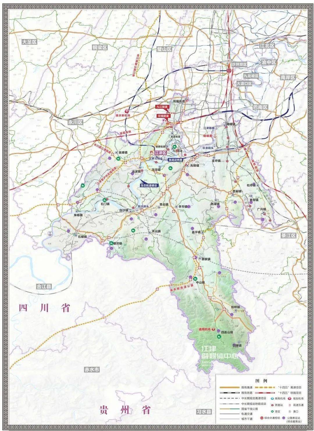 江泸北线高速,永津高速……未来5年,江津交通规划图来