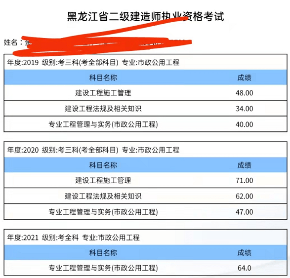 黑龙江二建查分 2021年黑龙江二级建造师成绩查询入口已于9月8日开通