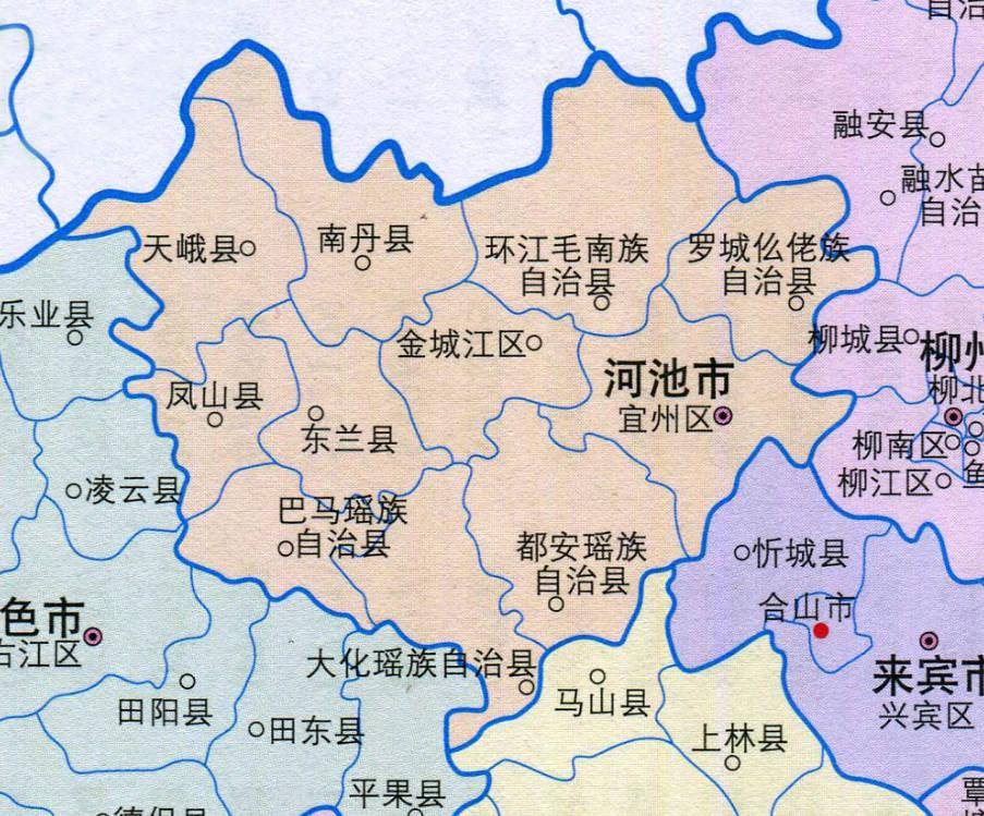 河池11区县人口一览金城江区3725万天峨县1432万