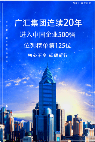 广汇集团连续20年上榜中国企业500强