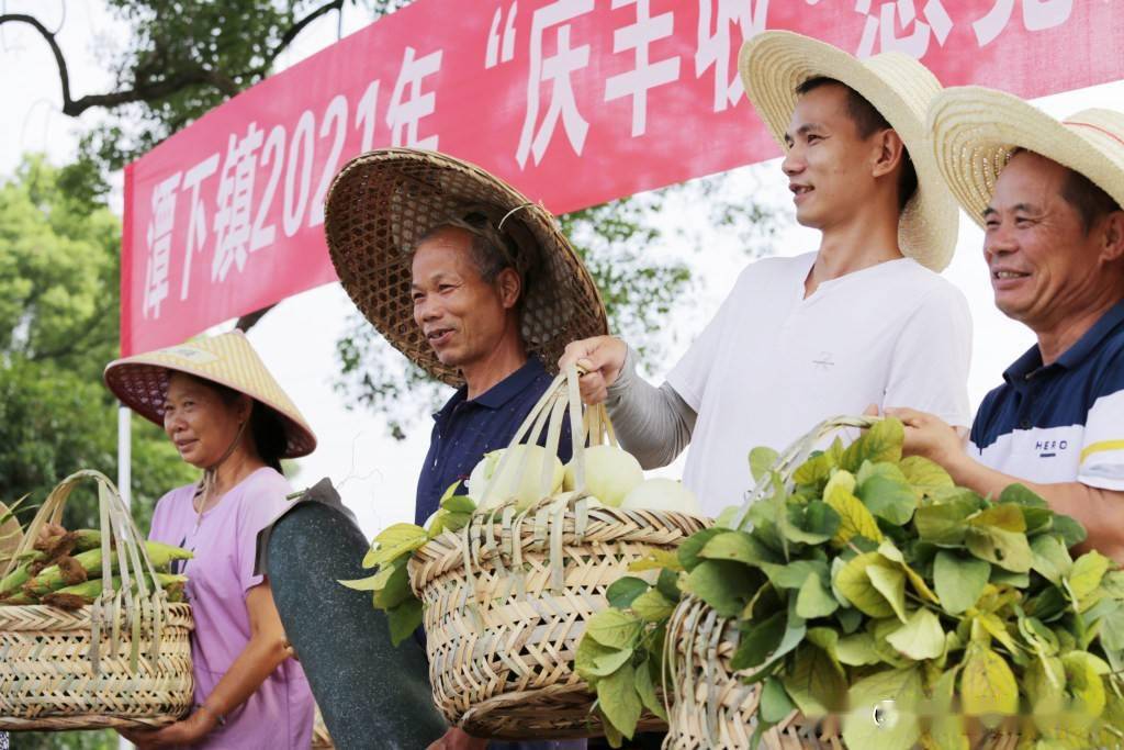 广西灵川县潭下镇农民庆丰收乡村换新颜