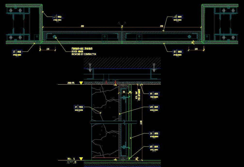 平开门节点部分预览地弹簧玻璃门节点部分预览《各类门cad节点详图