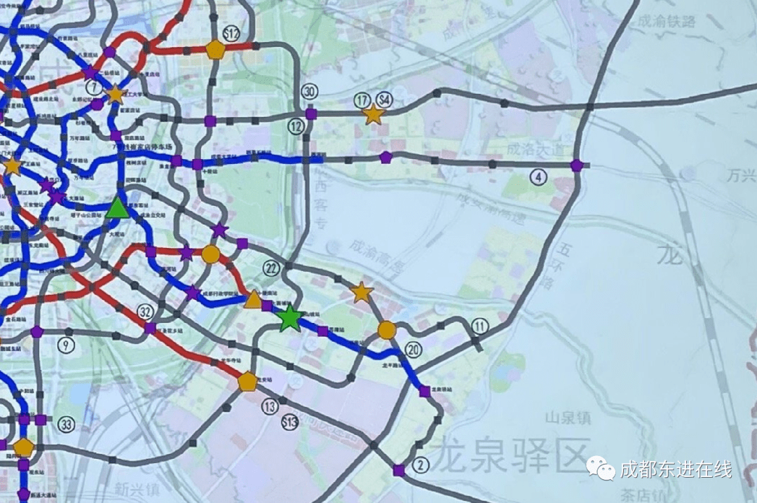 龙泉城区板块已经由地铁2号线紧密联系在一起,但 西河板块,洛带板块