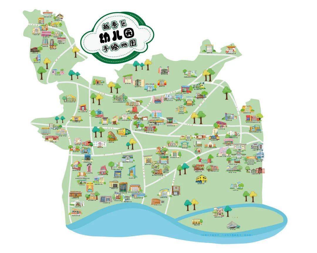 越秀区幼儿园手绘地图发布!_一级