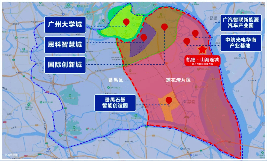 莲花湾片区示意图