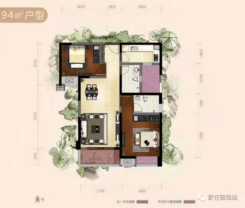 分享御锦城11期璟悦本周新出炉的四套方案_户型