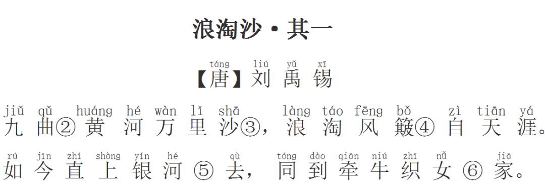 每日打卡125小学必背古诗浪淘沙61其一67思维导图朗读