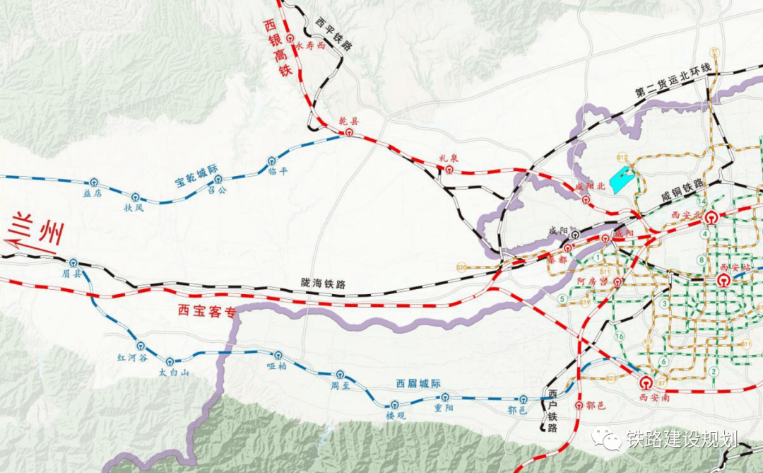 特大好消息关中城际铁路规划发生调整西韩南段改线西法拆分