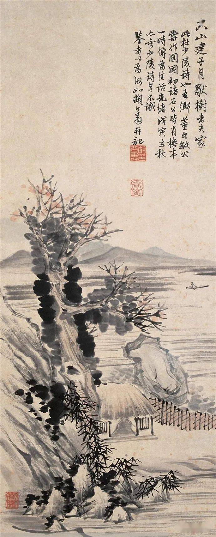 名品视界清代书画家胡公寿的山水画欣赏一