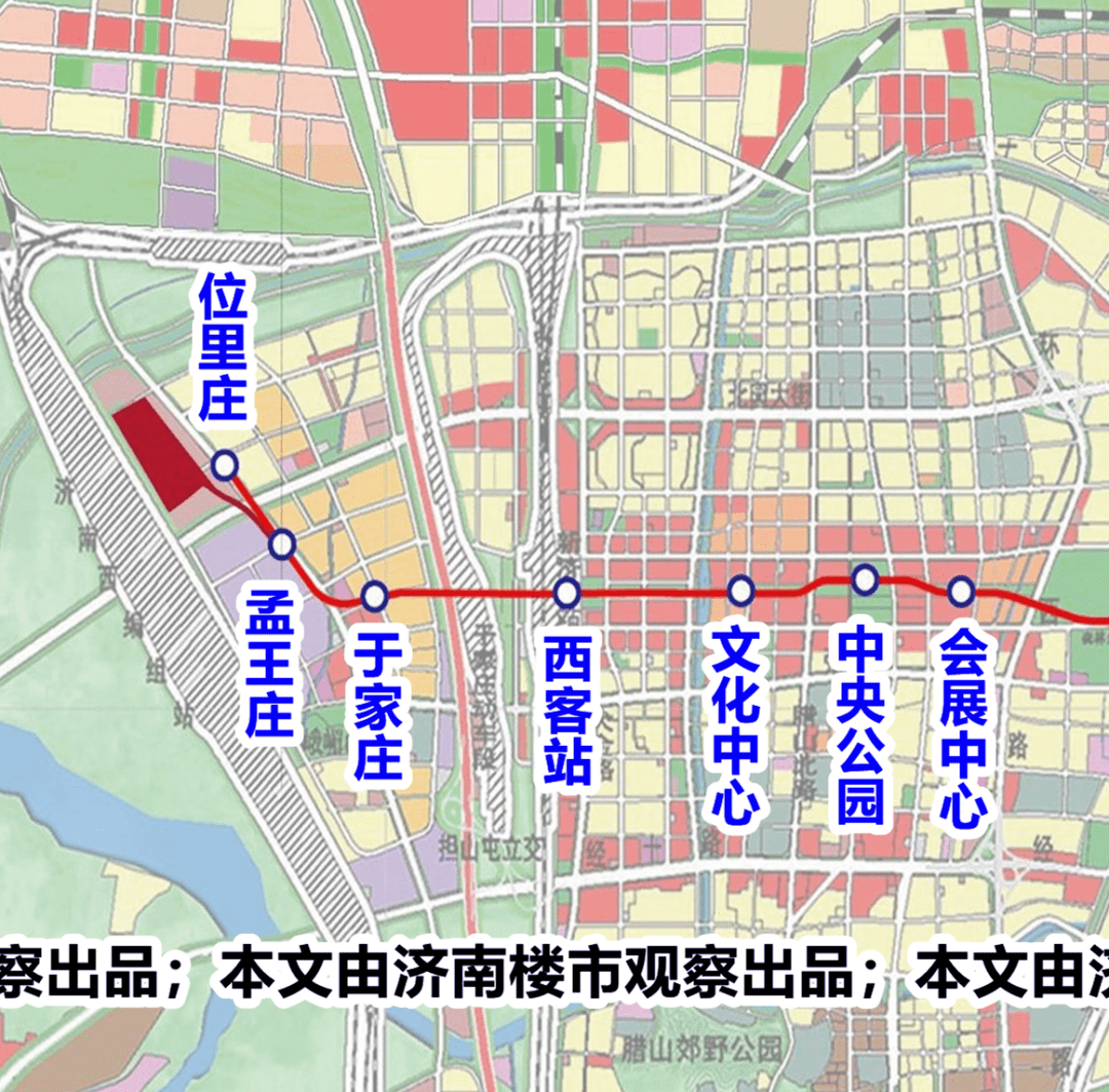 横穿主城区济南最重要地铁线本月开建33个站点位置沿线楼盘分析
