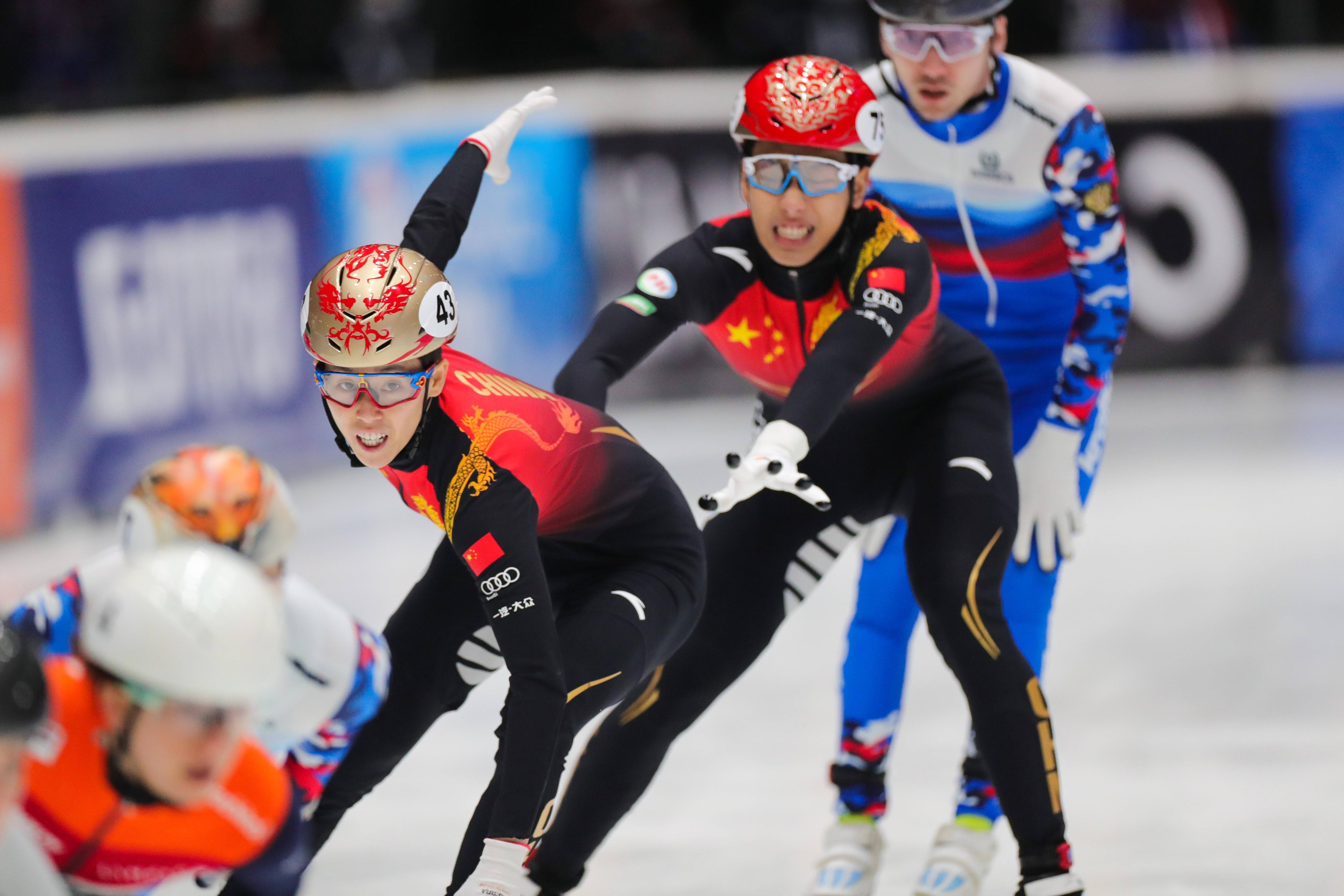 短道速滑世界杯多德雷赫特站中国队获得2000米混合接力季军