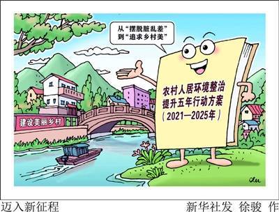 【漫画评说】迈入新征程_行动_人居_农村