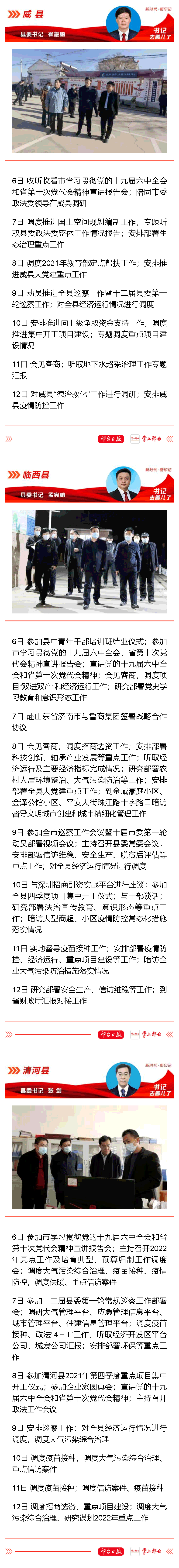 邢台20个县市区委书记市直单位主要负责同志上周12月6日12月12日主要