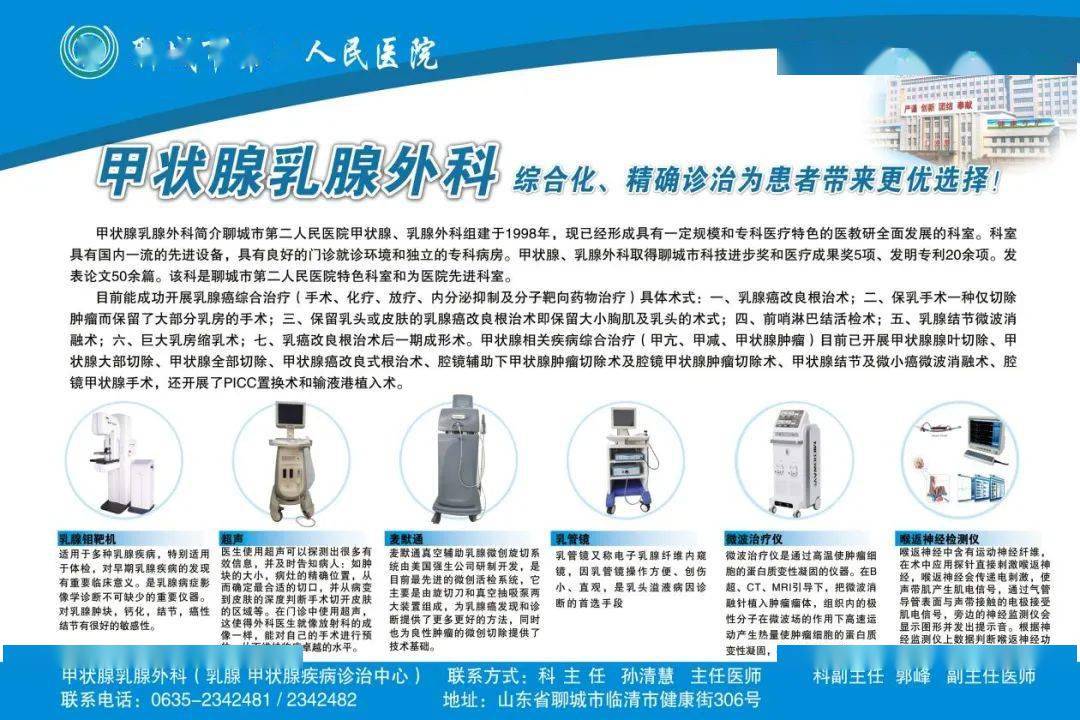 强强联合聊城市二院特聘陈鸿强博士到本部院区甲状腺乳腺外科门诊定期