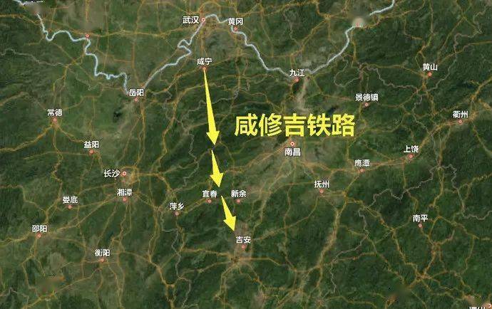 咸修吉铁路咸宁至宜春至吉安铁路(简称咸修吉铁路)规划于江西省与湖北