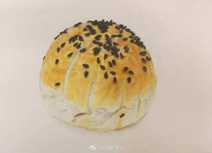 彩铅画入门教程彩铅画基础教程食物蛋黄酥的步骤图