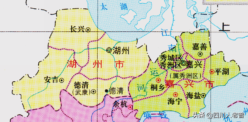 1979年:复设县级湖州市,嘉兴市.1981年:撤吴兴,嘉兴2县.