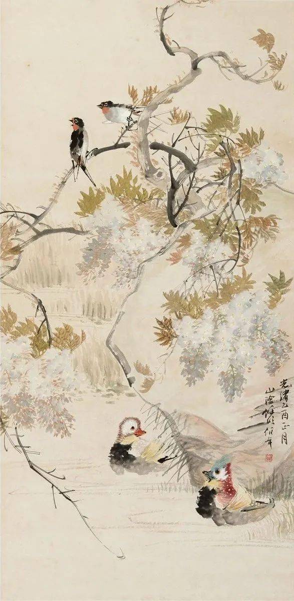 一组春燕图,极富诗情画意_任伯年_燕子_飞燕