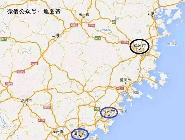 鲁宁两省双龙戏珠,有个省却在是三龙戏珠,这就是福建.
