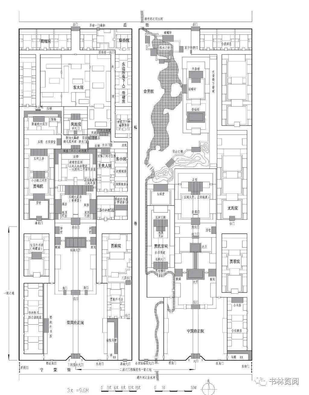 《红楼梦》研究—平面示意图及人物关系图集_贾母院_陈设_大观园