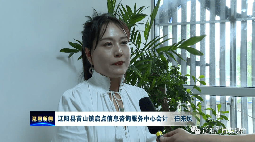 在辽阳县首山镇启点信息咨询服务中心,会计任东凤正在计算机前完成本