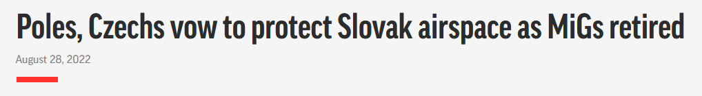 斯洛伐克空军米格29月底退役，领空将暂由波兰和捷克保护