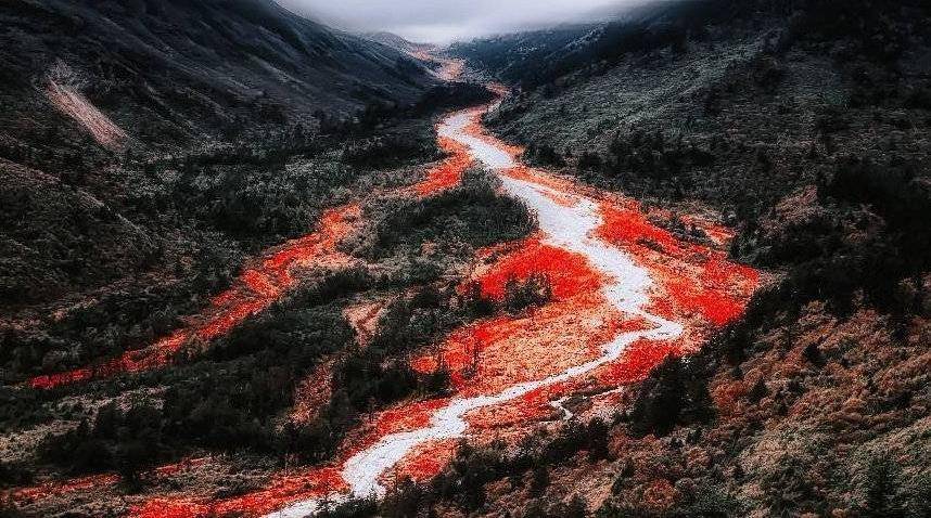 四川最神秘5A景区，所有石头都是红的，但只要将其带走就会褪色！