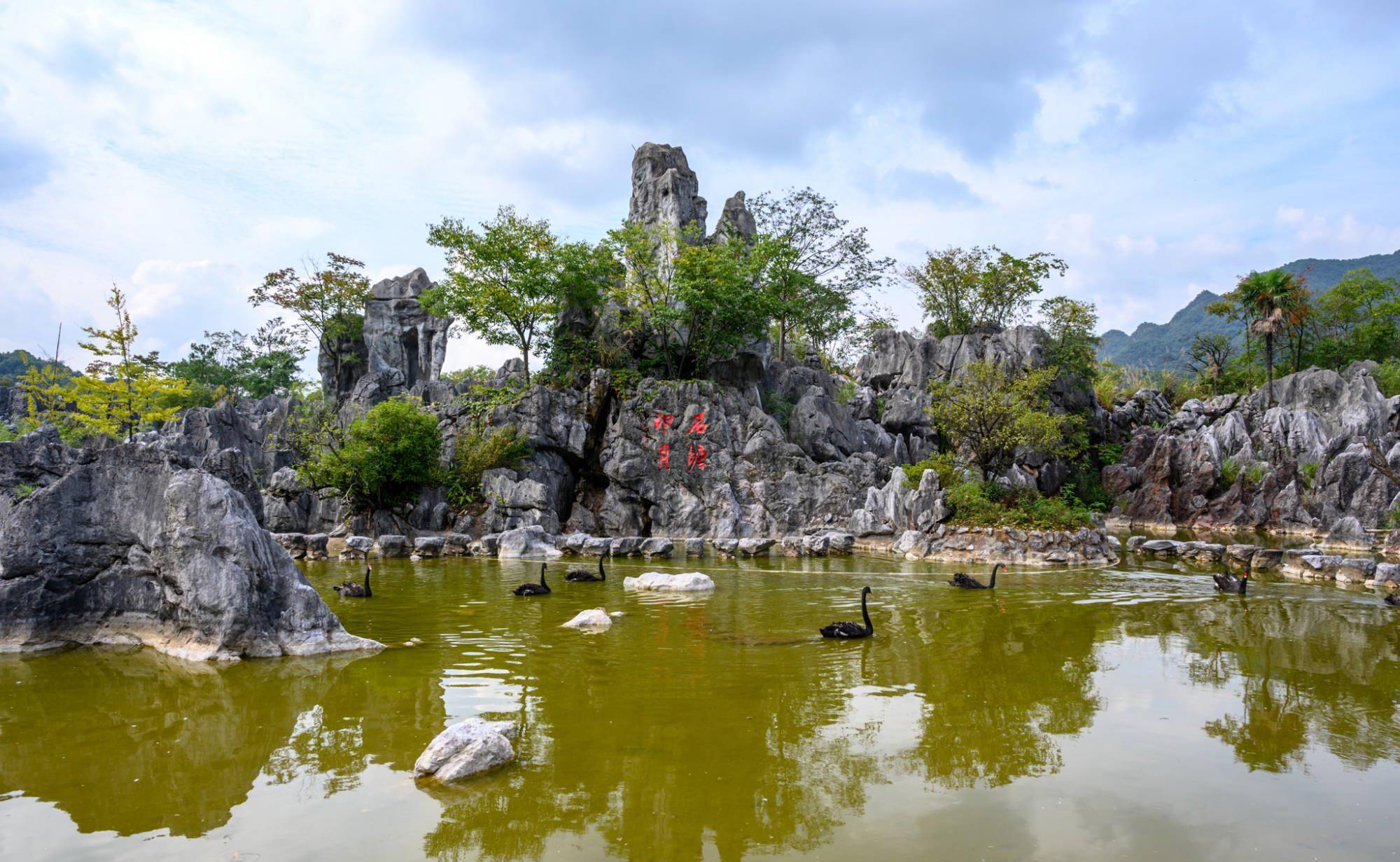 杭州千岛湖不仅有秀水，还有一片奇特的石林，景色可媲美云南石林