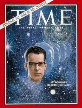 因为确认类星体而登上1966年3月11日《时代》周刊封面的施密特.
