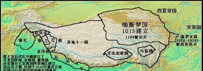 吐蕃诸部回鹘汗国崩溃后,北庭回鹘首领仆固俊于866年击败吐蕃,占据西