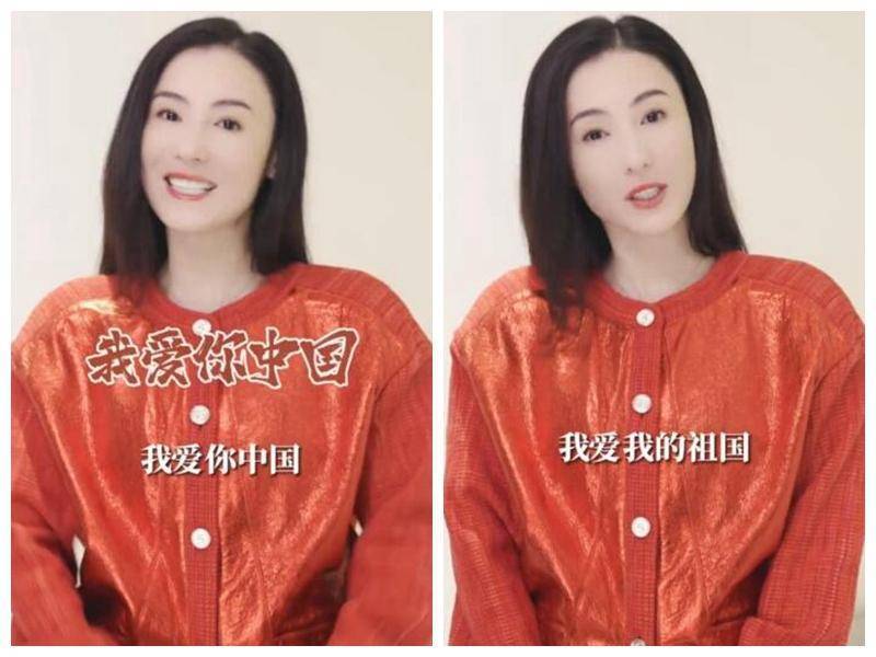 张柏芝迎接国庆,大儿子谢振轩用简体字祝福,小儿子