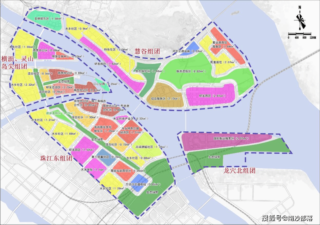 明珠湾区是南沙中心城区的核心区,规划面积103平方公里,地处蕉门水道