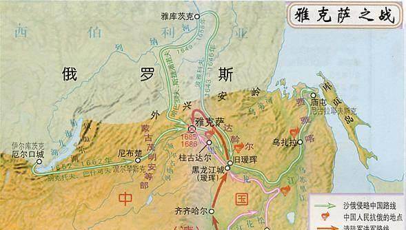 黑龙江以北,外兴安岭以南和乌苏里江以东地区均为清朝领土