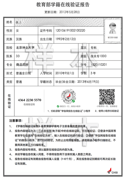 《教育部学历证书电子注册备案表》或《中国高等教育学历认证报告》